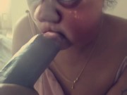 Troll cosplay big dick blow job swallow spits