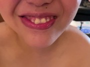 Gカップわがままボディのカフェ店員の濃厚スローフェラ＆うがいごっくん③。G-cup café clerk's blowjob and drinking sperm (3) 14/16