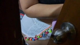 Rapidín con la esposa de mi Amigo, Solos en casa, llene su Culo Enorme de leche DOS VECES!