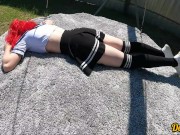 cutie in school uniform and glasses loves good anal sex in public 1/16