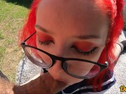 cutie in school uniform and glasses loves good anal sex in public 4/16