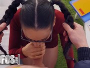 MOFOS - Student Andreina DeLuxe Holds A Book With One Hand And Strokes Jordi's Cock With The Other 7/16