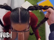 MOFOS - Student Andreina DeLuxe Holds A Book With One Hand And Strokes Jordi's Cock With The Other 8/16