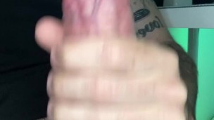 British Guy Strokes His Big Dick