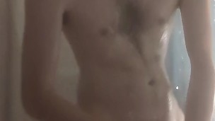 Solo shower Masturbation