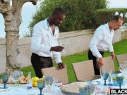 BLACKED Hot babe creampied in BBC threesome 6/16