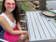 GOT FILLED - Jizz on Liz Jordan 2/16