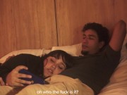 mi hermanastro se le empieza a poner muy dura mientras miramos una pelicula 6/16