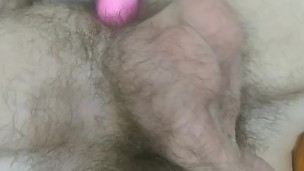 Using my toy to play with my hairy hole
