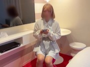 A plump and busty Japanese woman works at a hot spring, hand job and ejaculation shop. 5/16