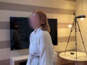 A plump and busty Japanese woman works at a hot spring, hand job and ejaculation shop. 7/16