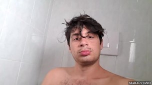 Big load amateur pleasured with marble cock