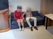 Married woman sucks and drinks jizz in the waiting room 6/16