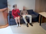 Married woman sucks and drinks jizz in the waiting room 8/16