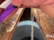 I peed in the outdoor toilet and filmed it on my phone 9/16