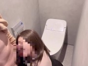 【カップル】② ホテルのトイレで彼女にフェラできもちよくしてもらう/バック/フェラ/尻/フェラチオ 4/16