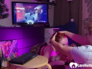 I love watching my favorite show as she works her mouth on my dick. 13/16