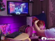 I love watching my favorite show as she works her mouth on my dick. 14/16