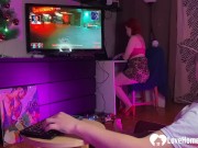 I love watching my favorite show as she works her mouth on my dick. 2/16