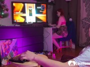 I love watching my favorite show as she works her mouth on my dick. 3/16