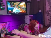 I love watching my favorite show as she works her mouth on my dick. 9/16