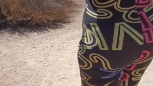 Flashing my big sexy ass in a thong In public pov voyeur hubby films