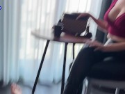 risky blowjob and sex with a stranger in a cafe 3/16