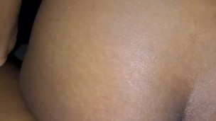 Skinny Ebony Teen Rides Phat Dick After Doggy
