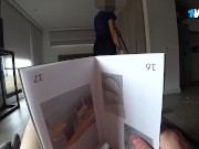 DICK FLASH. Hotel Maid Watching Me Jack Off and showed big ass Milf 4/16