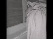 Mature BBW milf with big saggy natural tits in the bathroom. 16/16