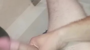 College Jock in bathroom between classes