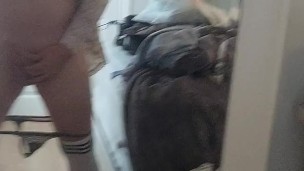 Femboy crossdresser cums hard while wearing cute dress