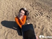 During out desert travels, my gf decided to give me a blowjob in the open. 1/16