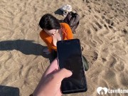 During out desert travels, my gf decided to give me a blowjob in the open. 2/16