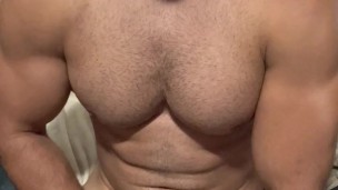 Edging, hairy, thick cock couldn’t hold it back