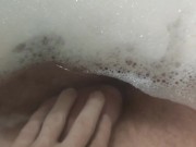 POV: Take a bubble bath and jerk off my dick 3/16