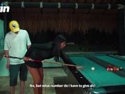 Colombian Mommy fucks her stepson's nerdy boy in the pool hall! Pipeboy1 & Lina Henao 4/16