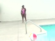 Big Booty BBW Ms Marche gets fucked by the pool by a BBC 3/16