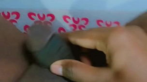 Tiny penis masturbating and try to get orgasm but not possible as impotency