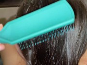 This Natural Remedy Will Strengthen Your HAIR! Cumshot on Hair. Brushing Cum Into Hair. 15/16
