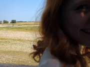 Got caught while I was fucking a beautiful girl in the woods (dialogues in Italian) 3/16