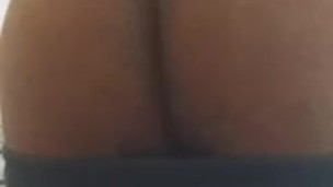 Black booty tease and spank