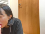 【テレビ電話オナニー】えっちな空気のおすそ分け♡声を出せない環境でグチョグチョ音が響く♡　日本人 素人 フェラ 7/16