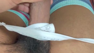 Guy in white thong solo pleasure