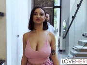 She beautifully sticks her supple big ass out while her partner roughly bangs her, making the delight's toes stretch out in p 1/16