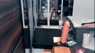 RAINFORESTMAN Takes 14 inch Monster Dildo up his tight ass.