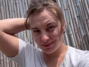 White T shirt weather SFW vertical behind the scenes selfie clip 16/16