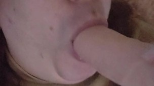 Shooting a load on a toy and then sucking it off