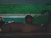 Blowjob in the pool. Full video in my Manyvids. 2/16