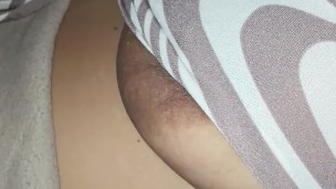 Wife pulling her big tits out for husbands friend during movie. Pov sharing